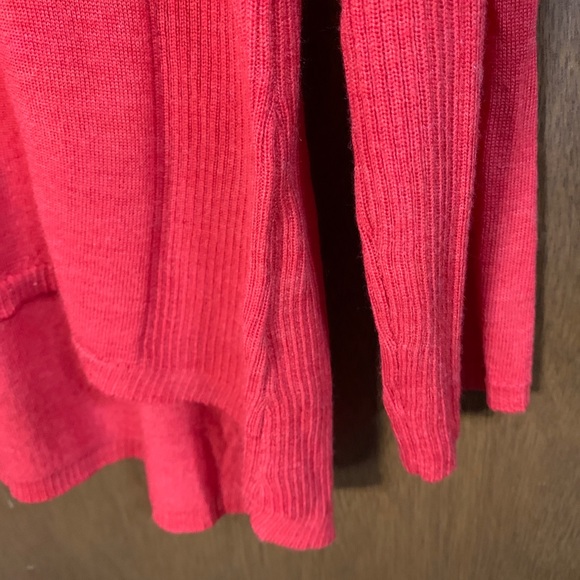 Max Studio Sweater Womens Size Large Dark Red Orange Extra Fine Merino Wool - Picture 4 of 6